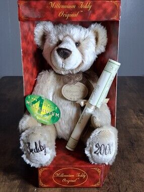 New in Box Millennium Teddy Original 2000 Limited Edition Plush Bear with COA